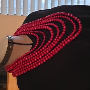 Baublebar necklace deep red multi-strand
